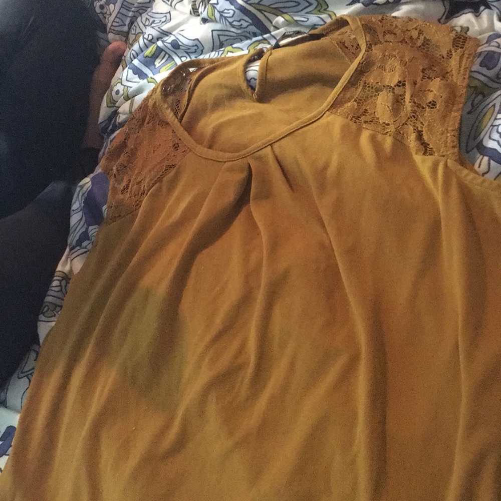 Mustard yellow blouse